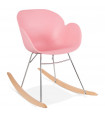 Fauteuil design rose en plastique Firenz