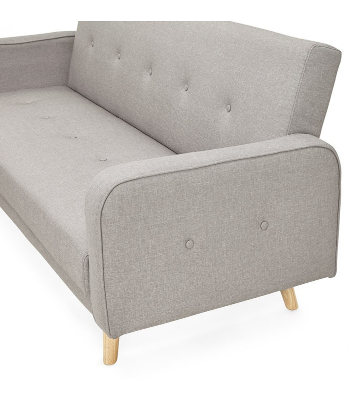 Canapé design gris clair en tissu Haughton