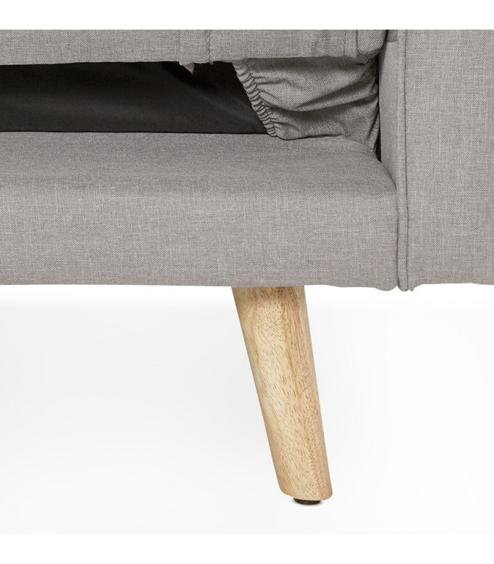 Canapé design gris clair en tissu Haughton