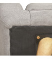 Canapé design gris clair en tissu Altum