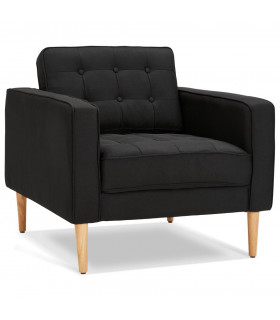 Canapé design noir en tissu Blake Mini