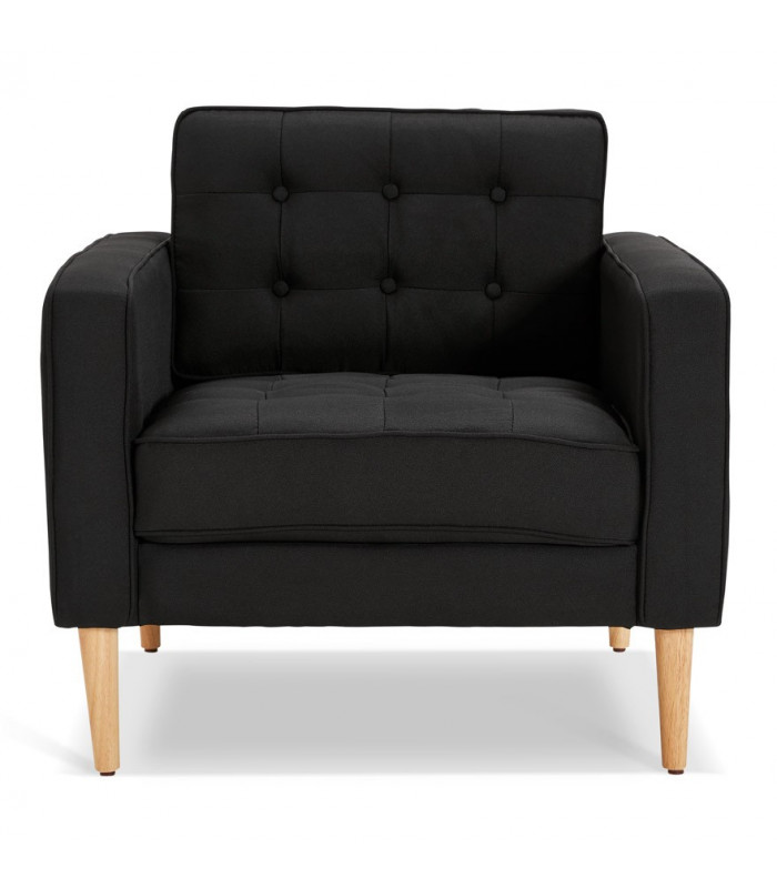 Canapé design noir en tissu Blake Mini