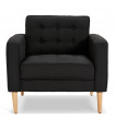 Canapé design noir en tissu Blake Mini