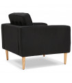 Canapé design noir en tissu Blake Mini