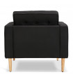 Canapé design noir en tissu Blake Mini