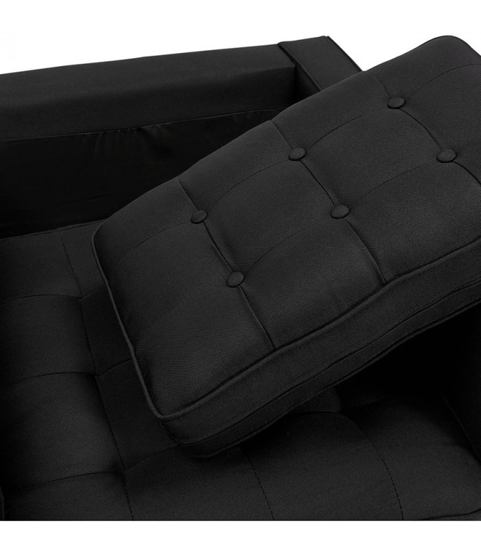 Canapé design noir en tissu Blake Mini