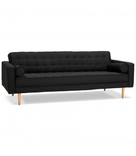 Canapé design noir en tissu Blake