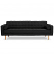 Canapé design noir en tissu Blake