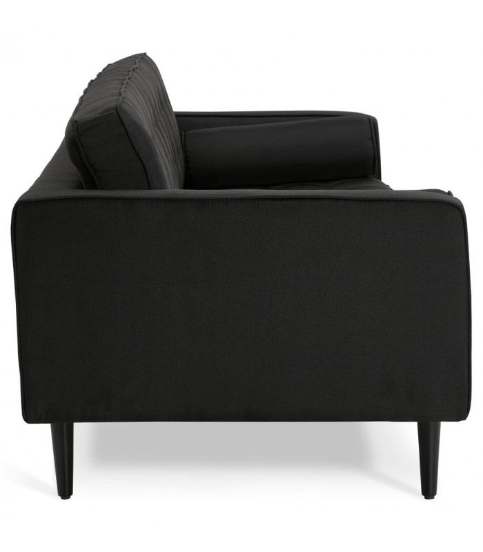 Canapé design noir en tissu Blake