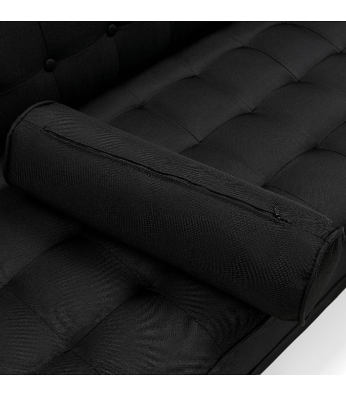Canapé design noir en tissu Blake