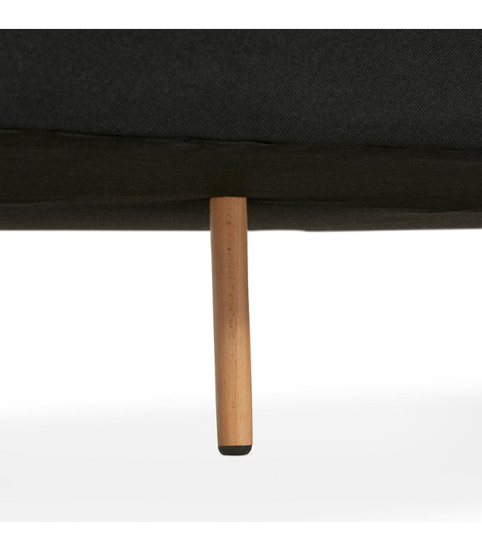 Canapé design noir en tissu Blake