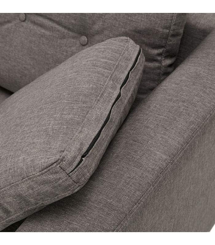 Canapé design gris foncé en tissu Abbey Mini