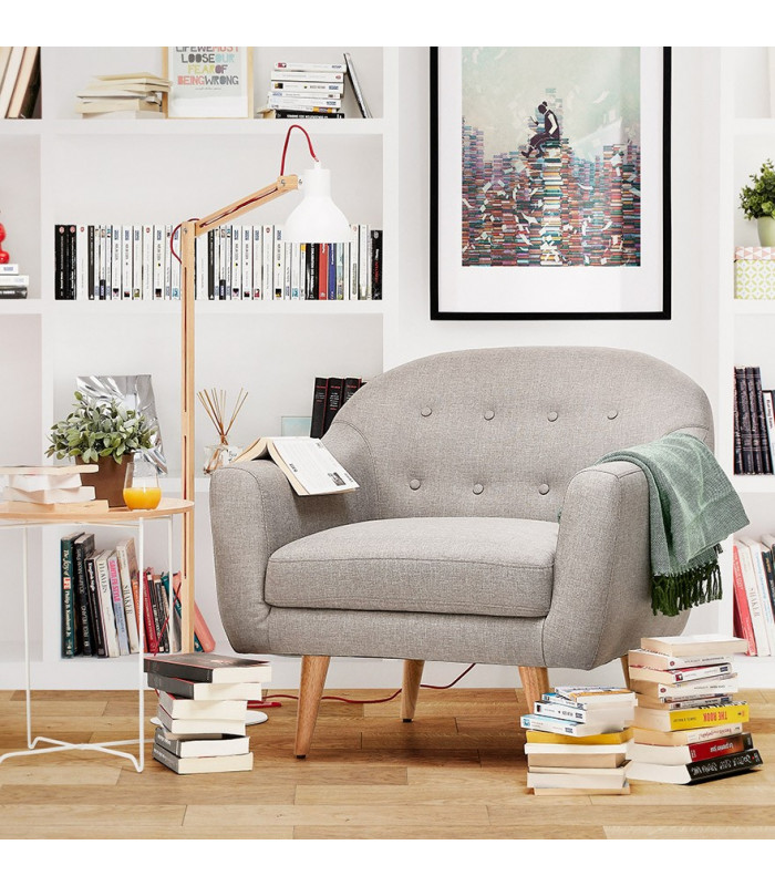 Canapé design gris clair en tissu Altum Mini