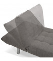 Canapé design gris foncé en tissu Elms