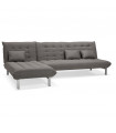 Canapé design gris foncé en tissu Elms