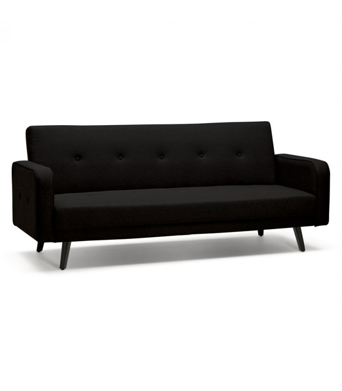 Canapé design noir en tissu Haughton