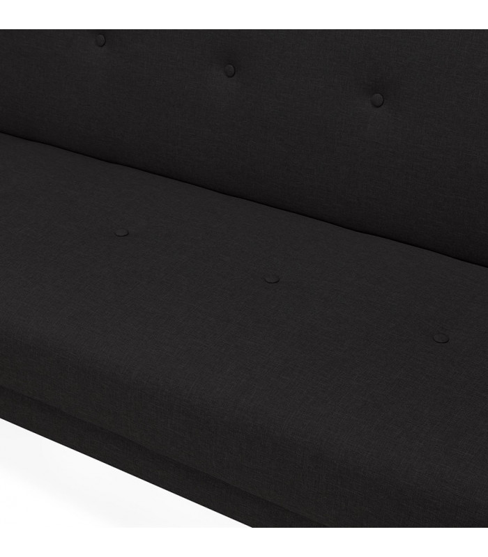 Canapé design noir en tissu Haughton