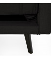 Canapé design noir en tissu Haughton