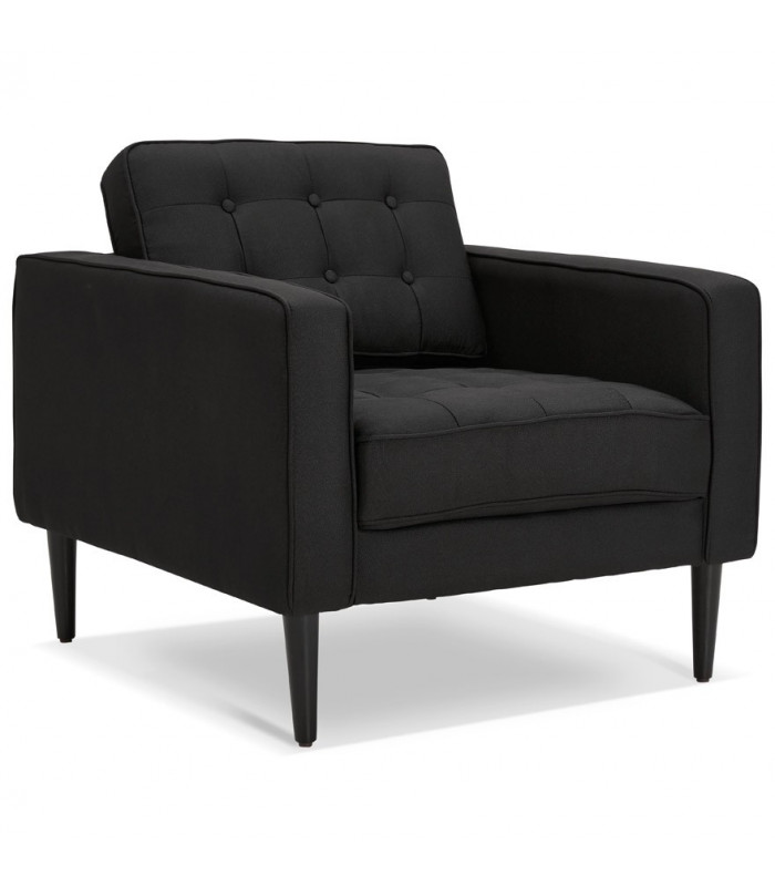 Canapé design noir en tissu Blake Mini