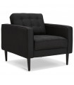 Canapé design noir en tissu Blake Mini