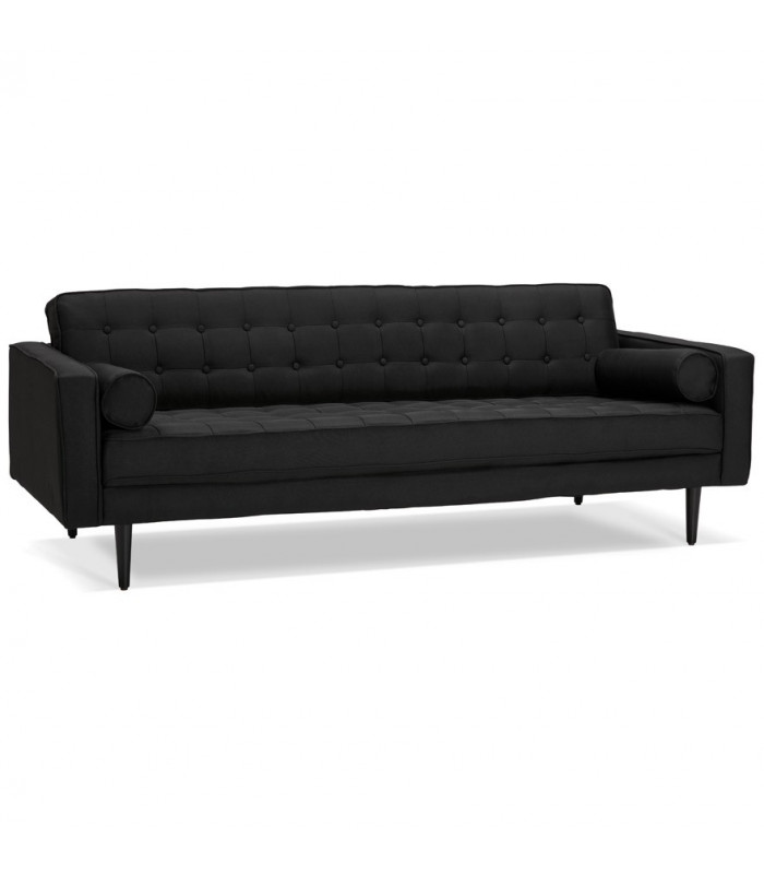 Canapé design noir en tissu Blake