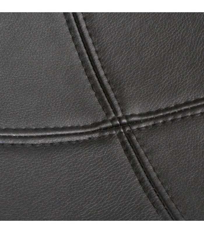 Fauteuil design noir en plastique et similicuir Everett