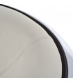 Fauteuil design blanc en plastique et similicuir Everett