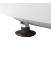 Fauteuil design blanc en plastique et similicuir Everett