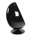 Fauteuil design noir en plastique et tissu Piccadilly