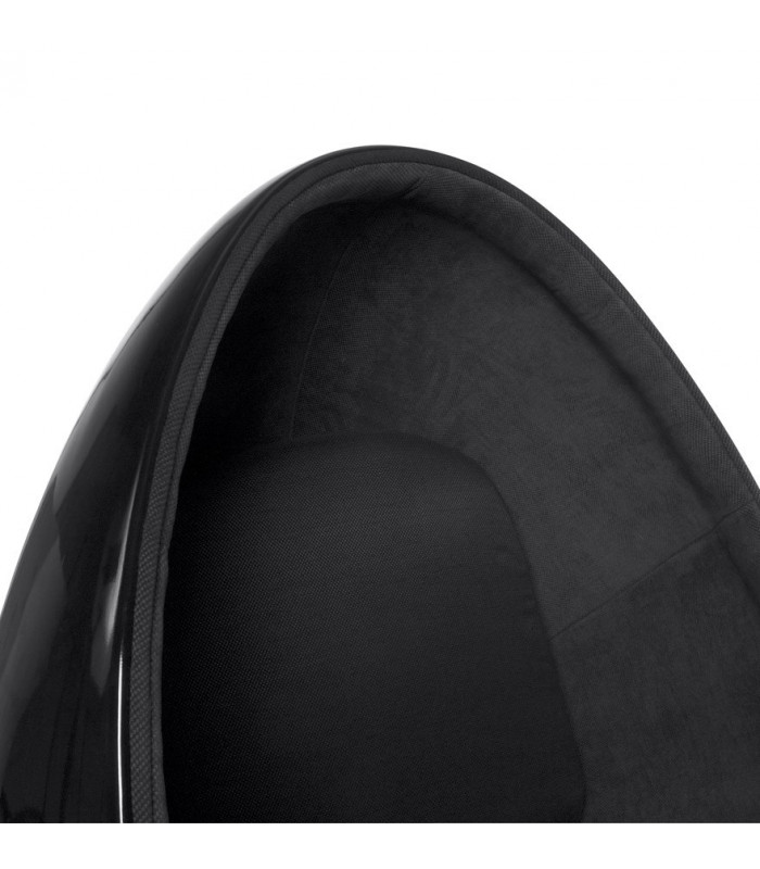 Fauteuil design noir en plastique et tissu Piccadilly