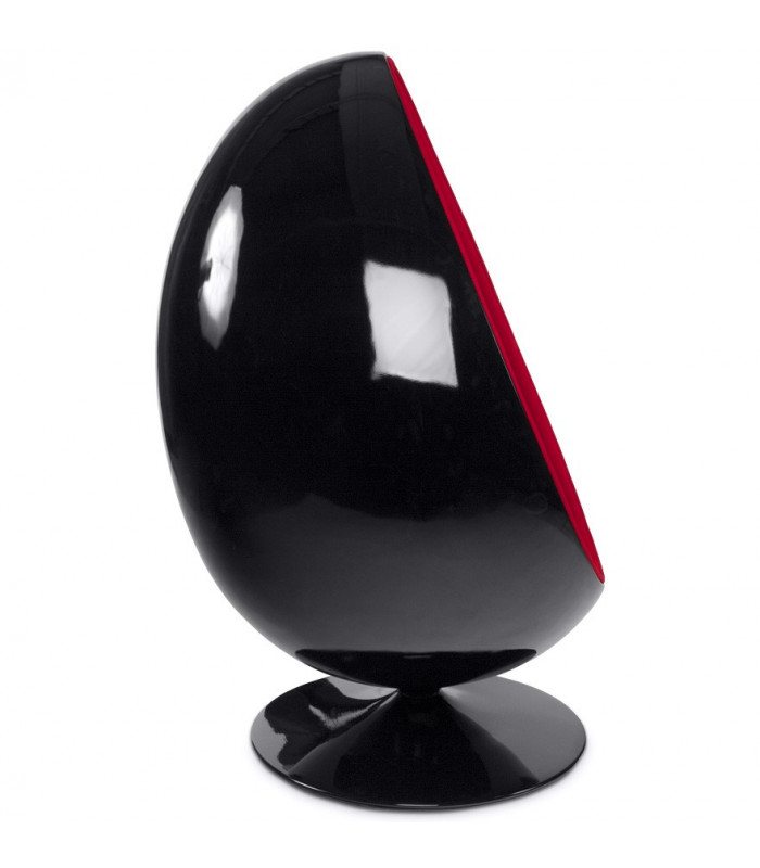 Fauteuil design noir en plastique et tissu Piccadilly
