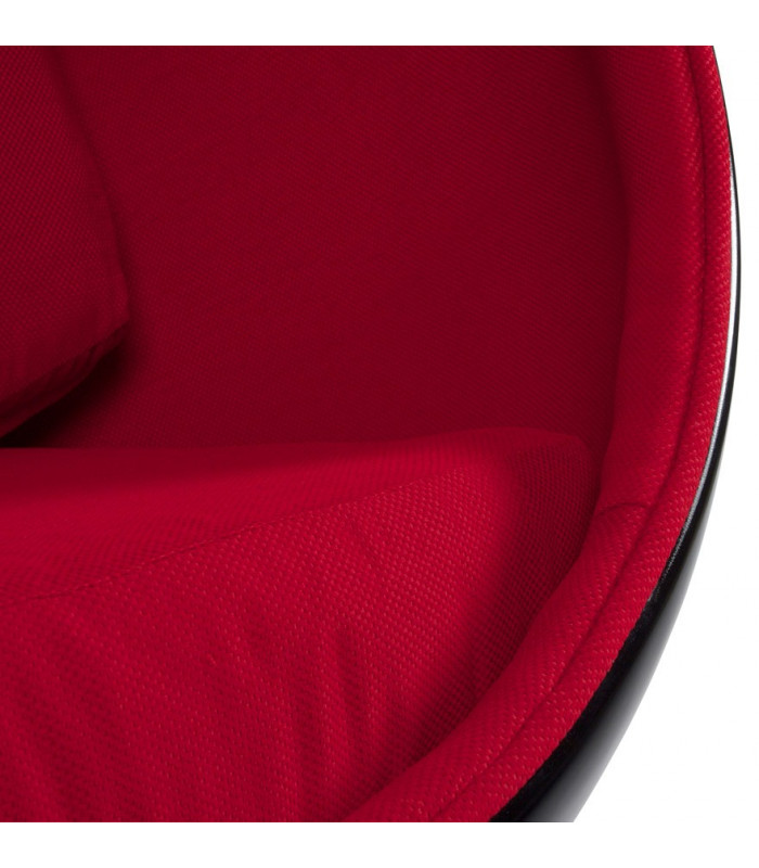 Fauteuil design noir en plastique et tissu Piccadilly