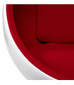 Fauteuil design blanc en plastique et tissu Piccadilly