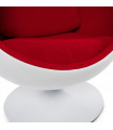 Fauteuil design blanc en plastique et tissu Piccadilly