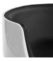Fauteuil design blanc en plastique et similicuir Drayton