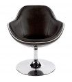Fauteuil design noir en plastique et similicuir Cambourne