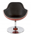 Fauteuil design rouge en plastique et similicuir Cambourne