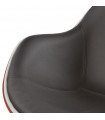 Fauteuil design rouge en plastique et similicuir Cambourne