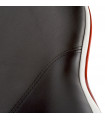 Fauteuil design rouge en plastique et similicuir Cambourne