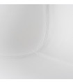 Fauteuil design blanc en plastique et similicuir Cambourne