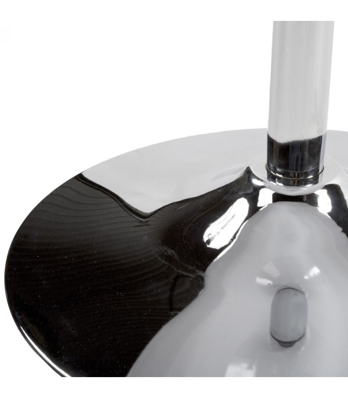 Fauteuil design blanc en plastique et similicuir Cambourne