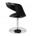 Fauteuil design noir en plastique et similicuir Fiennes
