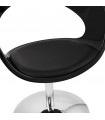 Fauteuil design noir en plastique et similicuir Fiennes