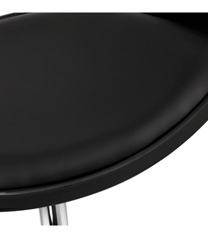 Fauteuil design noir en plastique et similicuir Fiennes