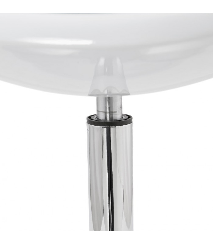 Fauteuil design blanc en plastique et similicuir Fiennes