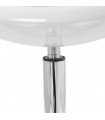 Fauteuil design blanc en plastique et similicuir Fiennes