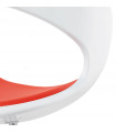 Fauteuil design blanc en plastique et similicuir Fiennes