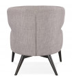 Fauteuil design gris en tissu et bois Icarus