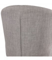 Fauteuil design gris en tissu et bois Icarus