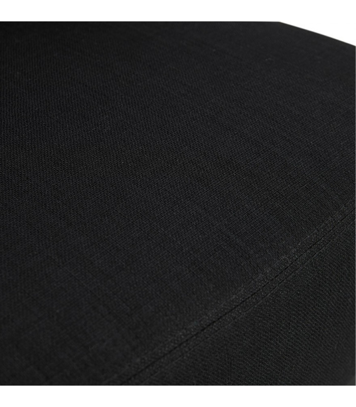 Fauteuil design noir en tissu et métal Justine